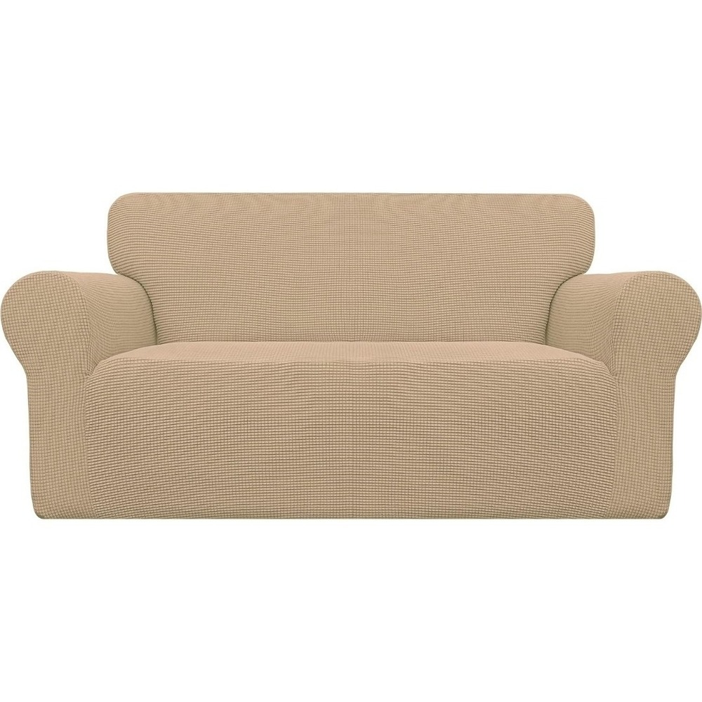 Easy-Going Stretch Slipcover Oversized Sofa Beige Polyester Machine Washable - Picture 1 of 7